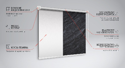 Roller blind for large window Black texture
