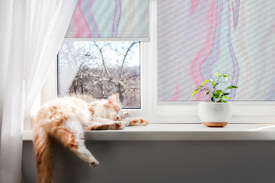 Modern roller blind Colorful paint smears
