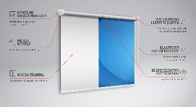Roller blind for large window Blue waves