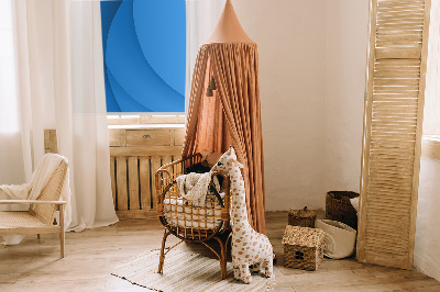 Roller blind for large window Blue waves