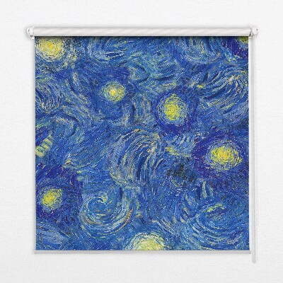 Fabric roller blind Painted blue picture