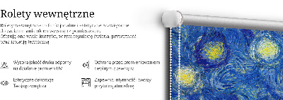 Fabric roller blind Painted blue picture