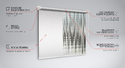Roller blind for large window Mirror abstraction