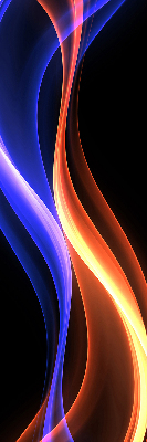 Modern roller blind Orange and blue animation