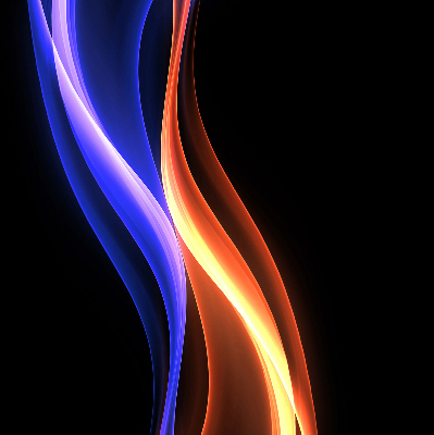 Modern roller blind Orange and blue animation