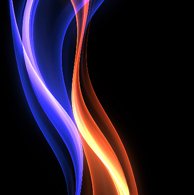 Modern roller blind Orange and blue animation