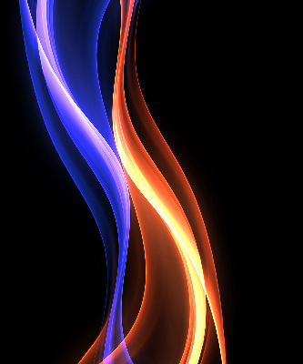 Modern roller blind Orange and blue animation