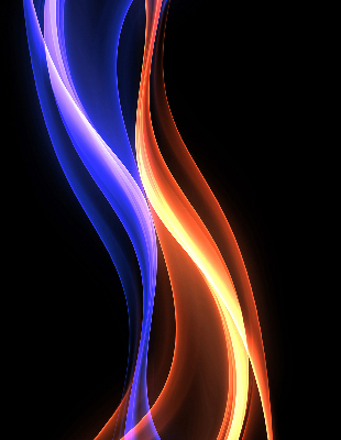 Modern roller blind Orange and blue animation