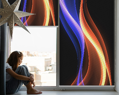 Modern roller blind Orange and blue animation