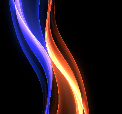 Modern roller blind Orange and blue animation