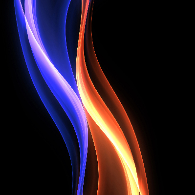 Modern roller blind Orange and blue animation
