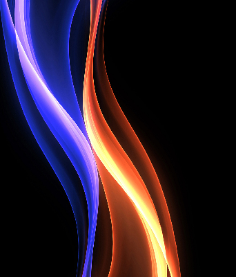 Modern roller blind Orange and blue animation