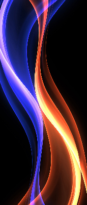 Modern roller blind Orange and blue animation