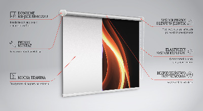 Modern roller blind Orange and blue animation
