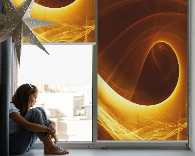 Roller blind for large window Orange abstraction