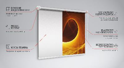Roller blind for large window Orange abstraction