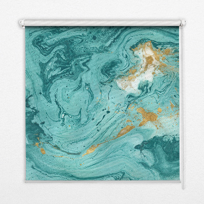 Modern roller blind Turquoise granite