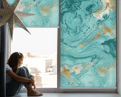 Modern roller blind Turquoise granite
