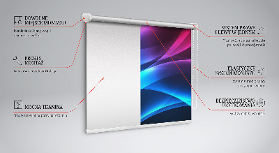 Fabric roller blind Colorful animation
