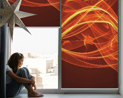 Modern roller blind Orange abstraction
