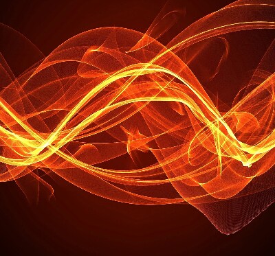 Modern roller blind Orange abstraction