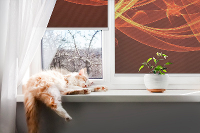 Modern roller blind Orange abstraction