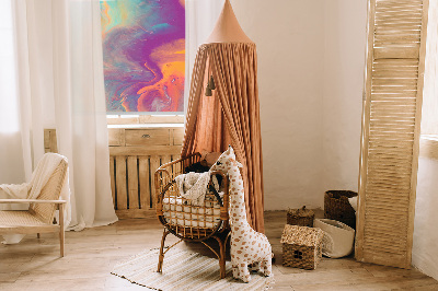 Fabric roller blind Paint washout