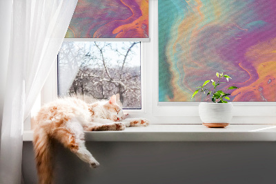 Fabric roller blind Paint washout