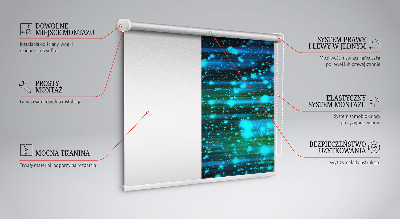 Modern roller blind Blue hail