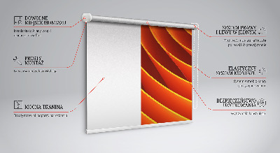 Modern roller blind Orange abstraction