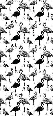 Roller blind for large window Black flamingos