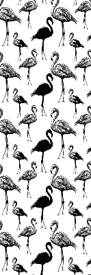 Roller blind for large window Black flamingos