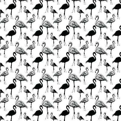 Roller blind for large window Black flamingos