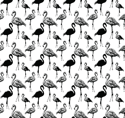 Roller blind for large window Black flamingos