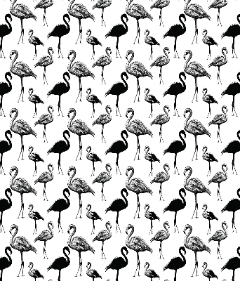 Roller blind for large window Black flamingos
