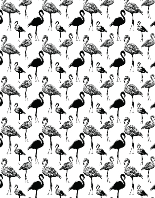 Roller blind for large window Black flamingos
