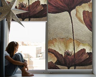 Fabric roller blind Flowers