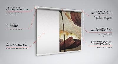 Fabric roller blind Flowers