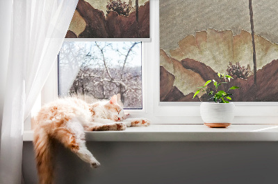 Fabric roller blind Flowers