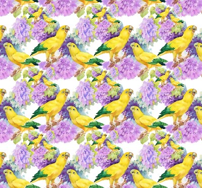 Roller blind for large window Yellow parrots