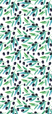 Fabric roller blind Leaves and plums