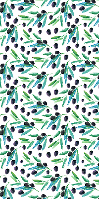 Fabric roller blind Leaves and plums
