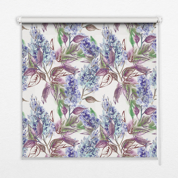 Modern roller blind Summer flowers