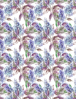 Modern roller blind Summer flowers