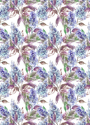 Modern roller blind Summer flowers