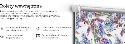 Modern roller blind Summer flowers
