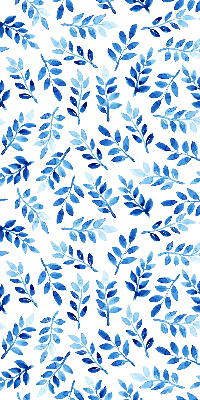 Modern roller blind Blue leaves