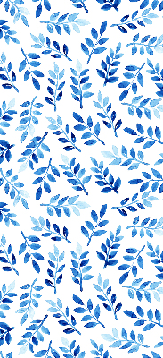 Modern roller blind Blue leaves