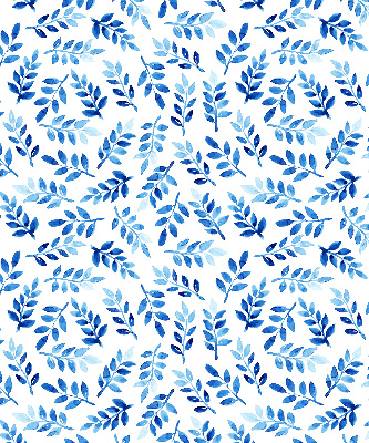 Modern roller blind Blue leaves