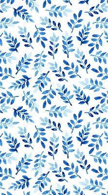Modern roller blind Blue leaves